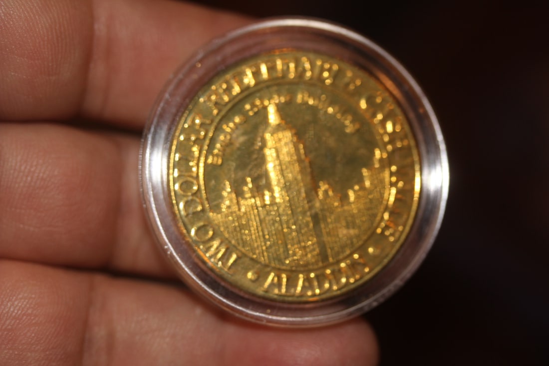 Aladdin Gold Plated $2.00 Casino Token - 2