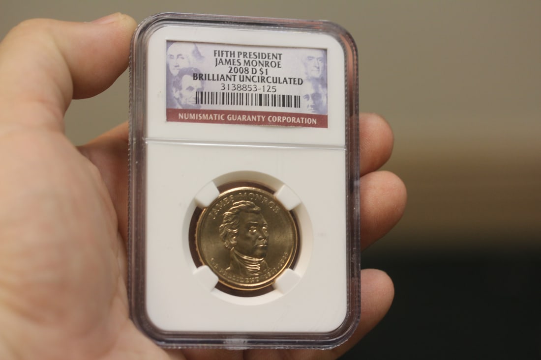 NGC Graded One Dollar Gold Plated Coin: as shown