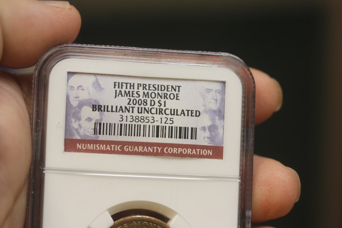 NGC Graded One Dollar Gold Plated Coin - 3