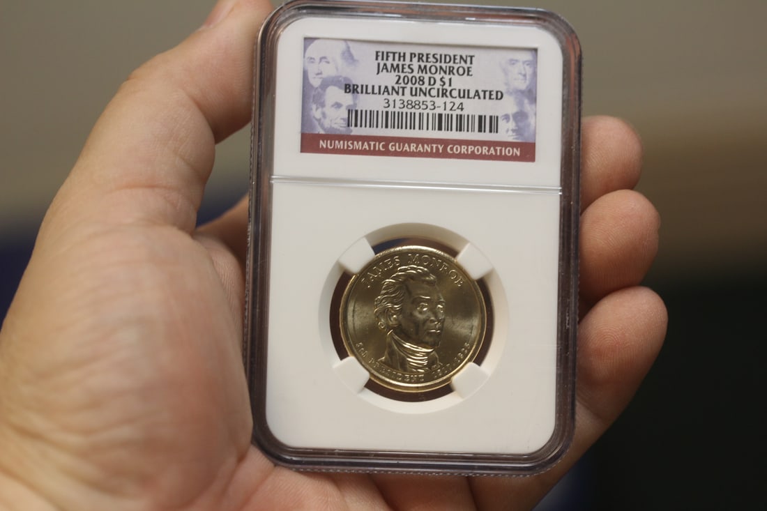 NGC Graded One Dollar Gold Plated Coin: as shown