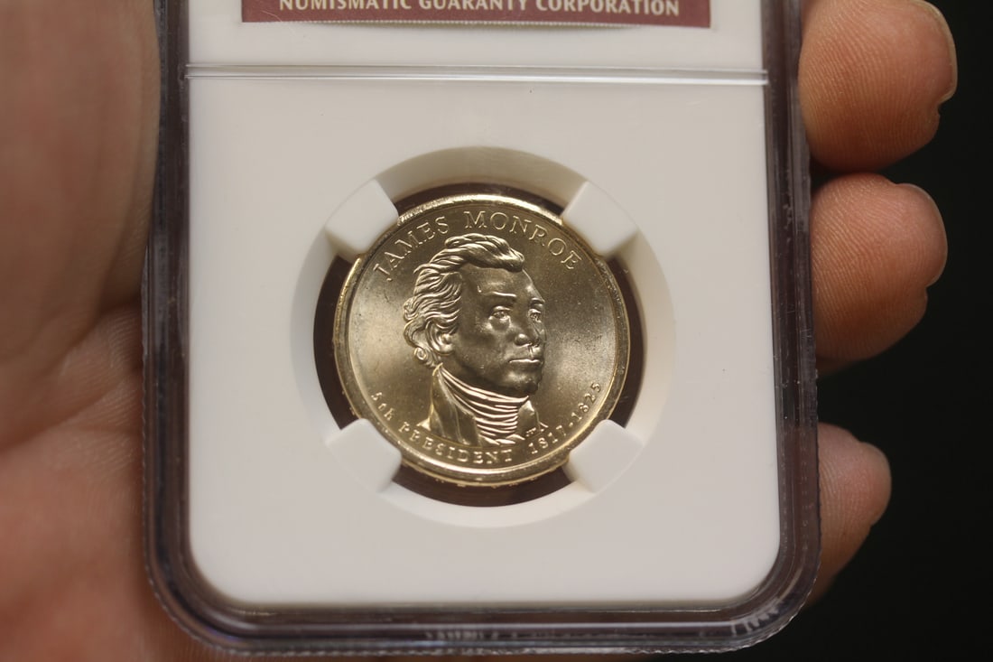 NGC Graded One Dollar Gold Plated Coin - 3