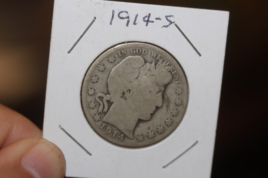 1914-S Barber Silver Half Dollar (1 of 3)