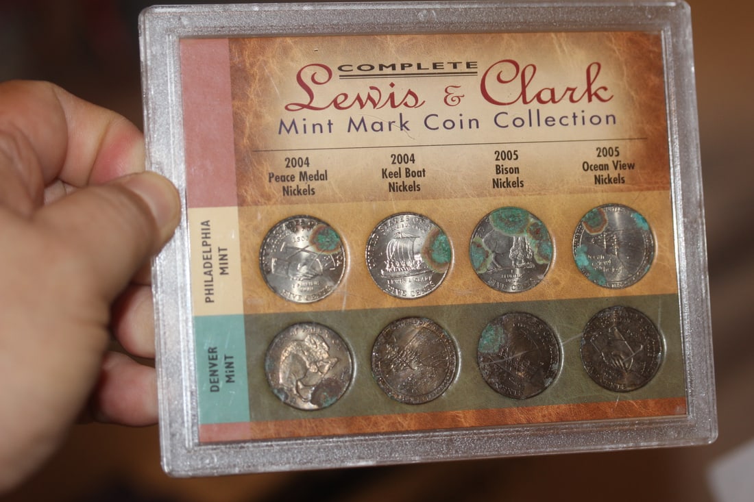 Lewis and Clark Mint Mark Coin Collection: set of 8 nickels
