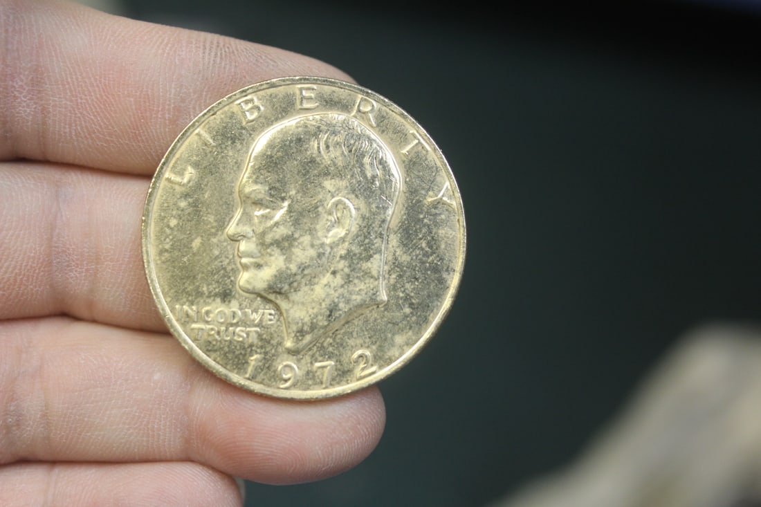Gold Plated Ike Dollar: clad
