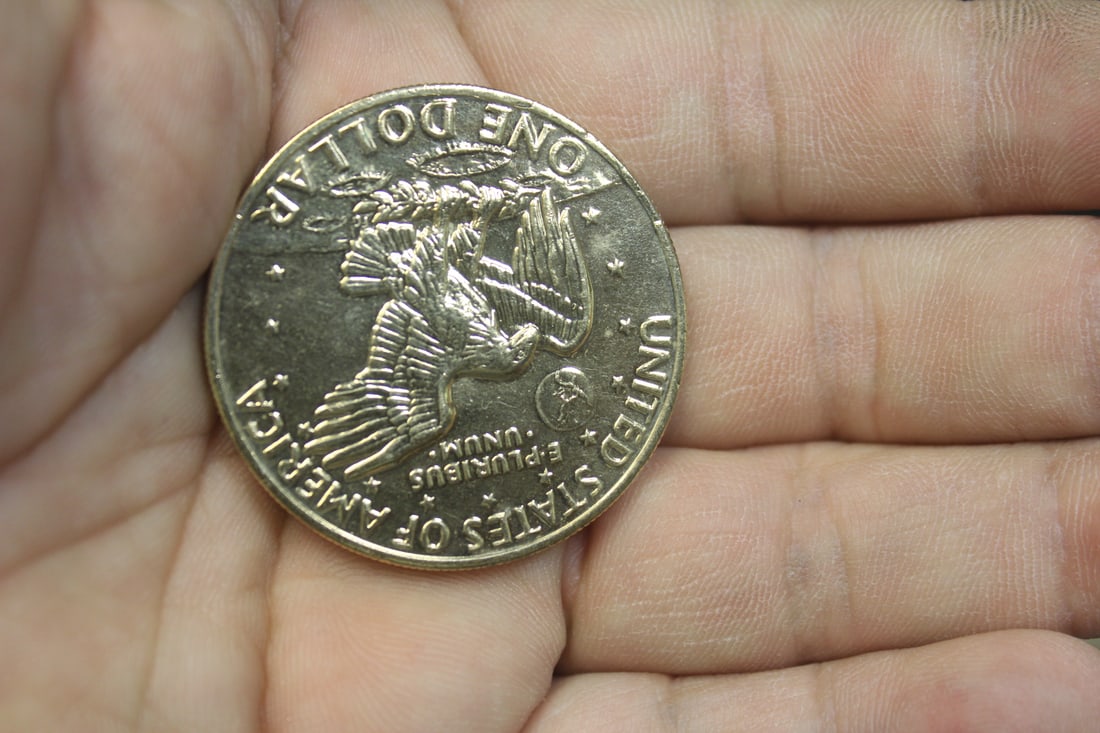 Gold Plated Ike Dollar - 2