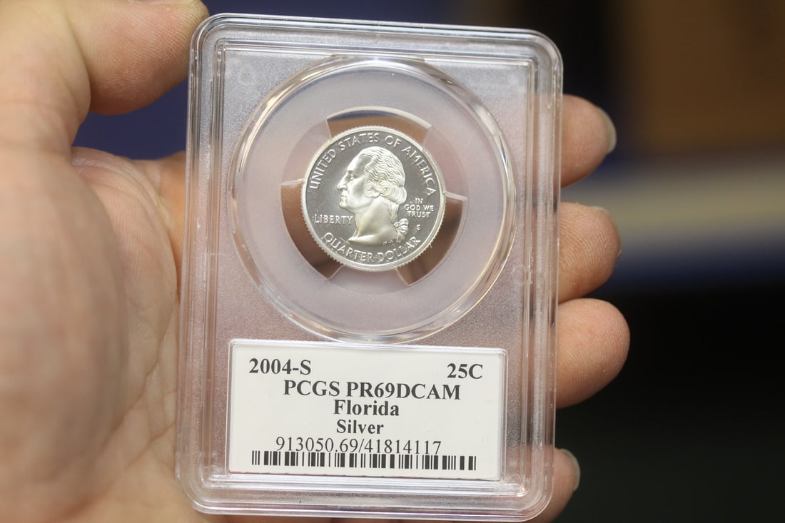PCGS Graded Silver Quarter: PR69DCAM