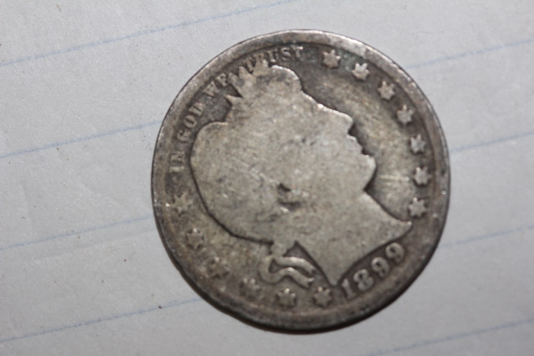 1899 Barber Quarter: 90% silver