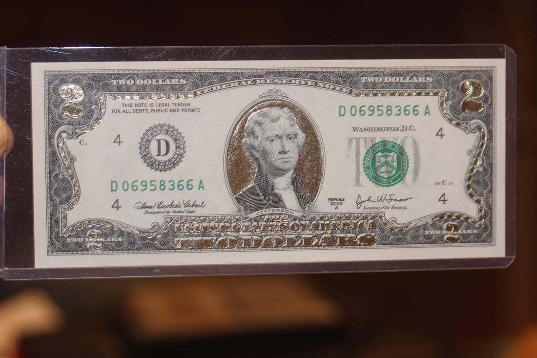 2003 Hologram $2.00 Note: as shown on photos
