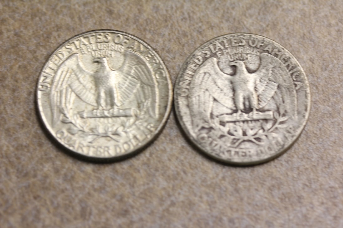 Lot of 2 Silver Washington Quarters - 2