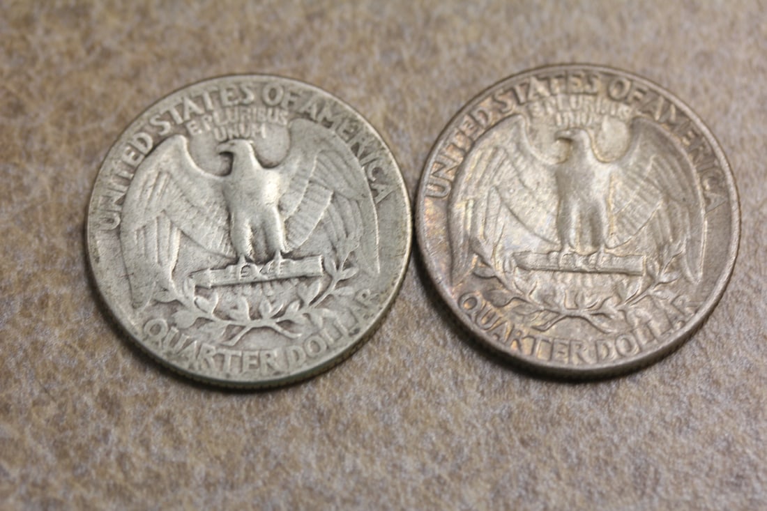 Lot of 2 Silver Washington Quarters - 2