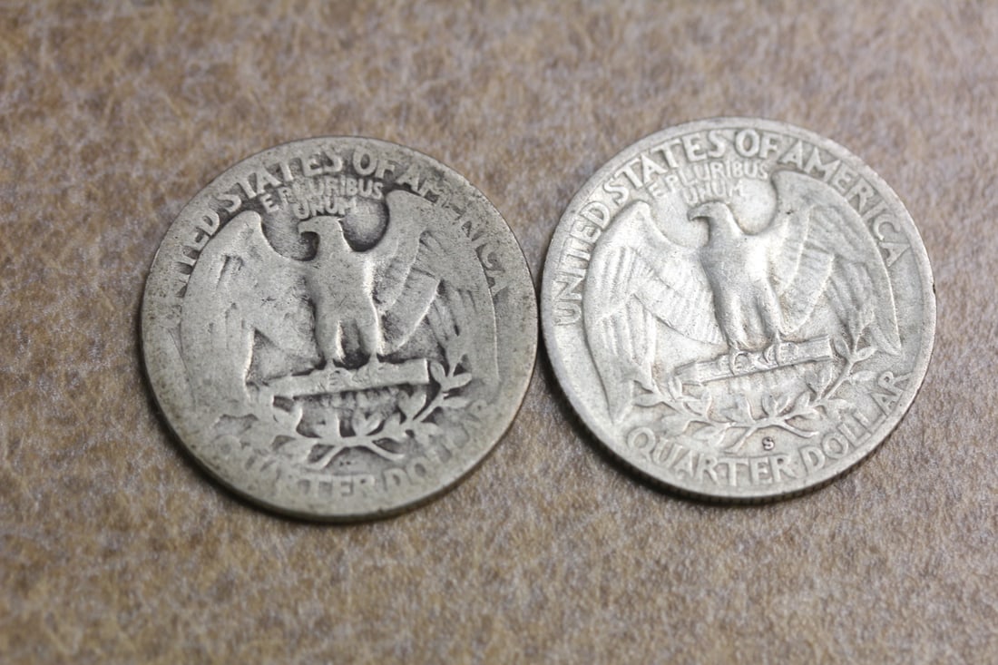 Lot of 2 Silver Washington Quarters - 2