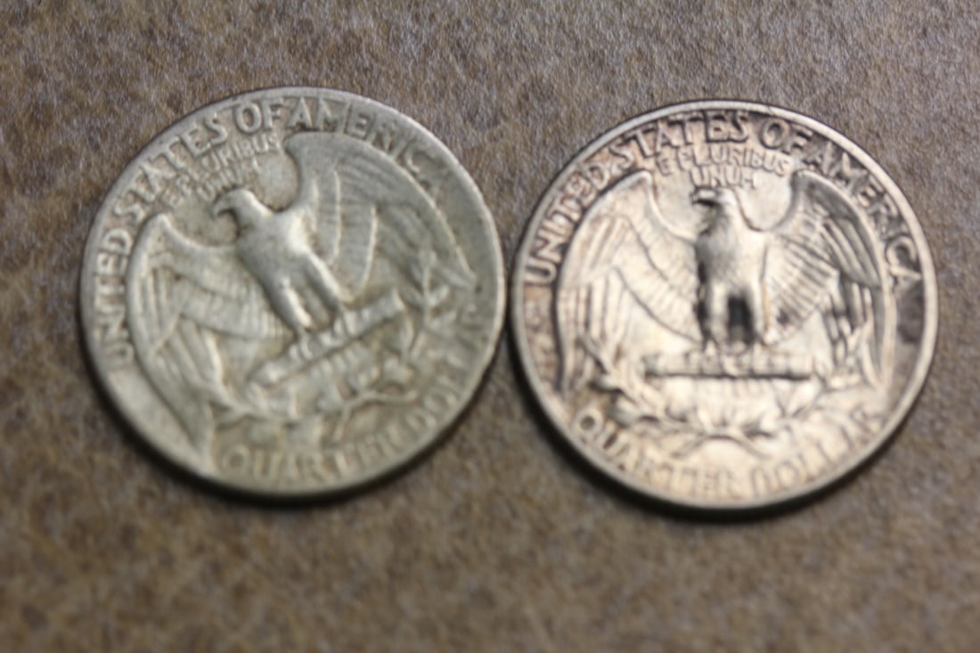 Lot of 2 Silver Washington Quarters - 2