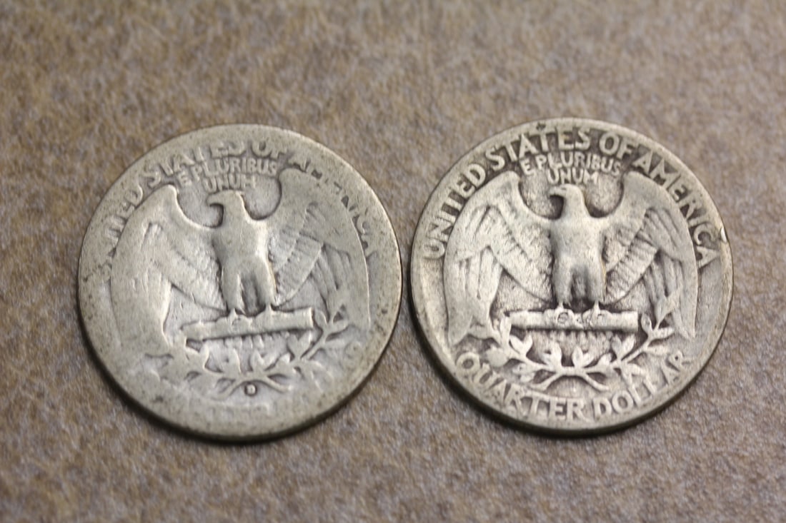 Lot of 2 Silver Washington Quarters - 2