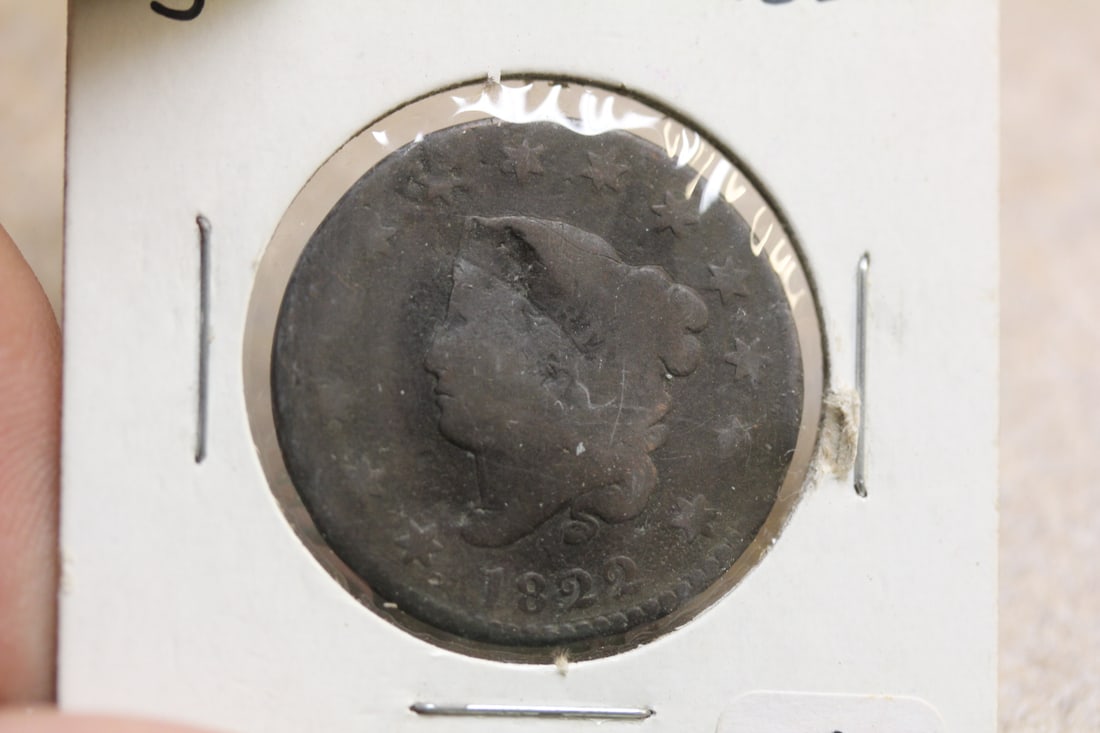 1822 Large Cent: as shown