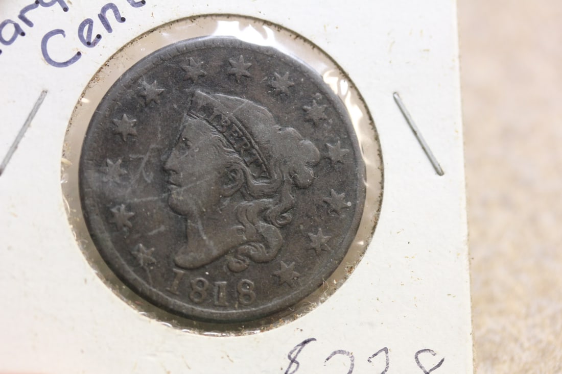 1818 Large Cent: as shown