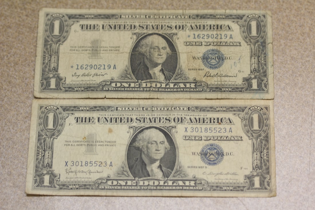 Lot of 2 Blue Seal $1.00 Note: to include a star note