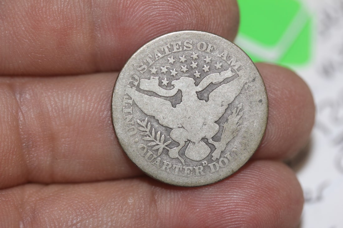 1914-D Barber Silver Quarter - 2