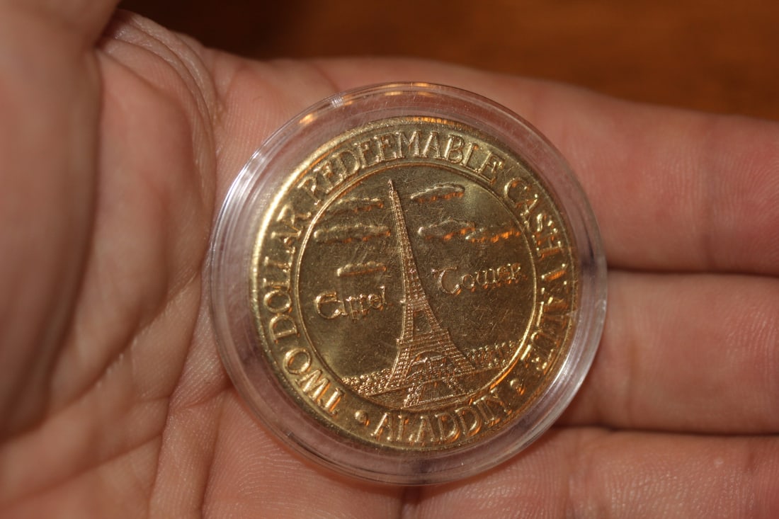 Aladdin Gold Plated $2.00 Casino Token - 2