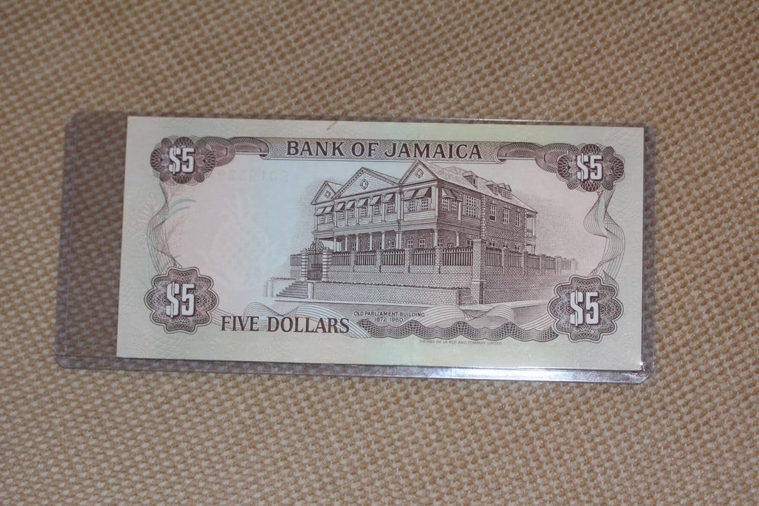 Bank of Jamaica Five Dollar Note - 2