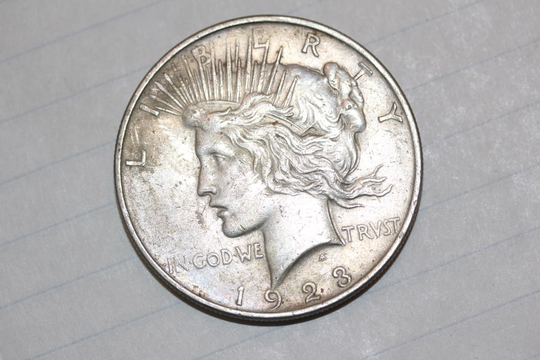 1923-D Peace Silver Dollar: as shown on photos