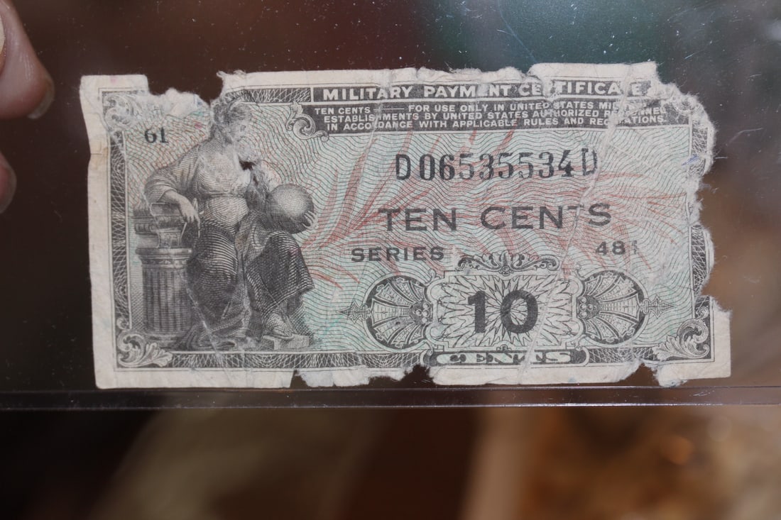 1950's 10 cent US Military Note: cull