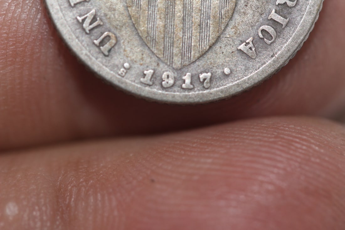 1917-S Phillipine 10 Cents Silver Coin - 5