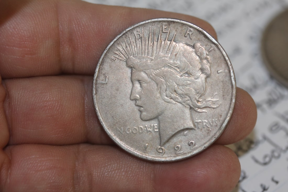 1922 Peace Silver Dollar: as shown