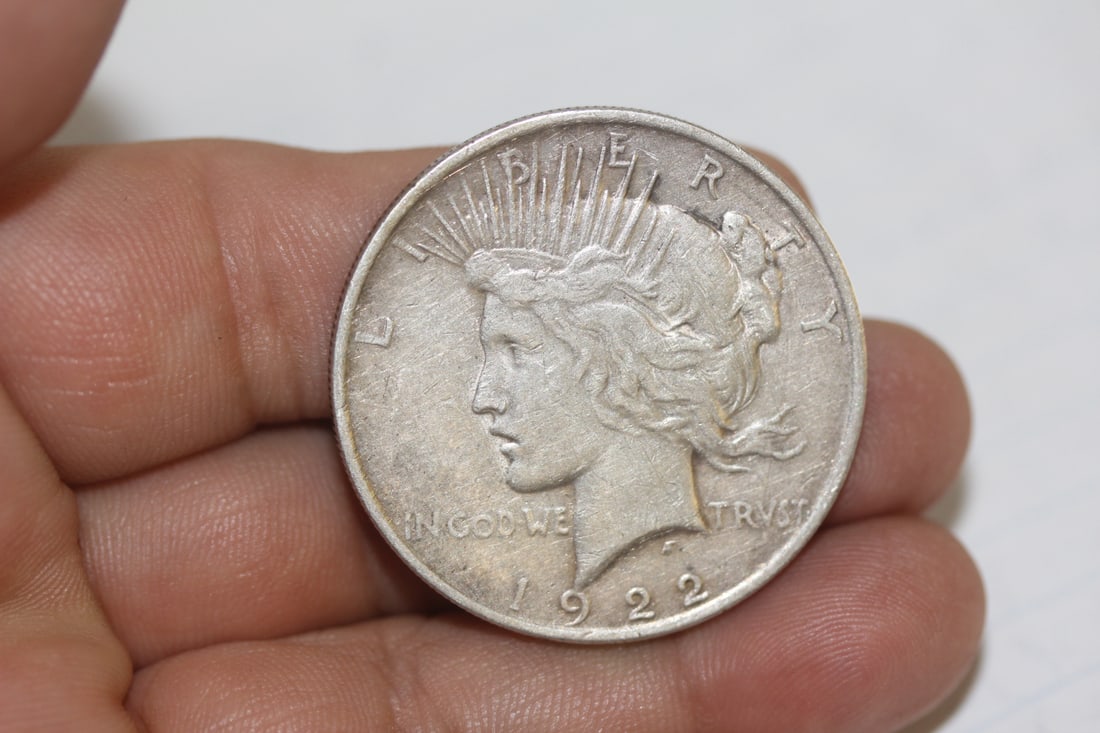 1922 Peace Silver Dollar: as shown