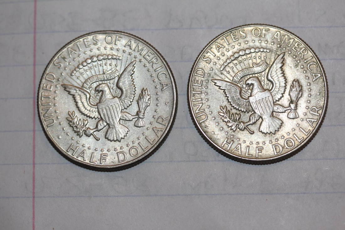Lot of 2 Kennedy Half Dollars - 2