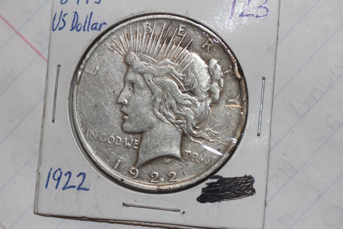 1922 Peace Silver Dollar: as shown on photos