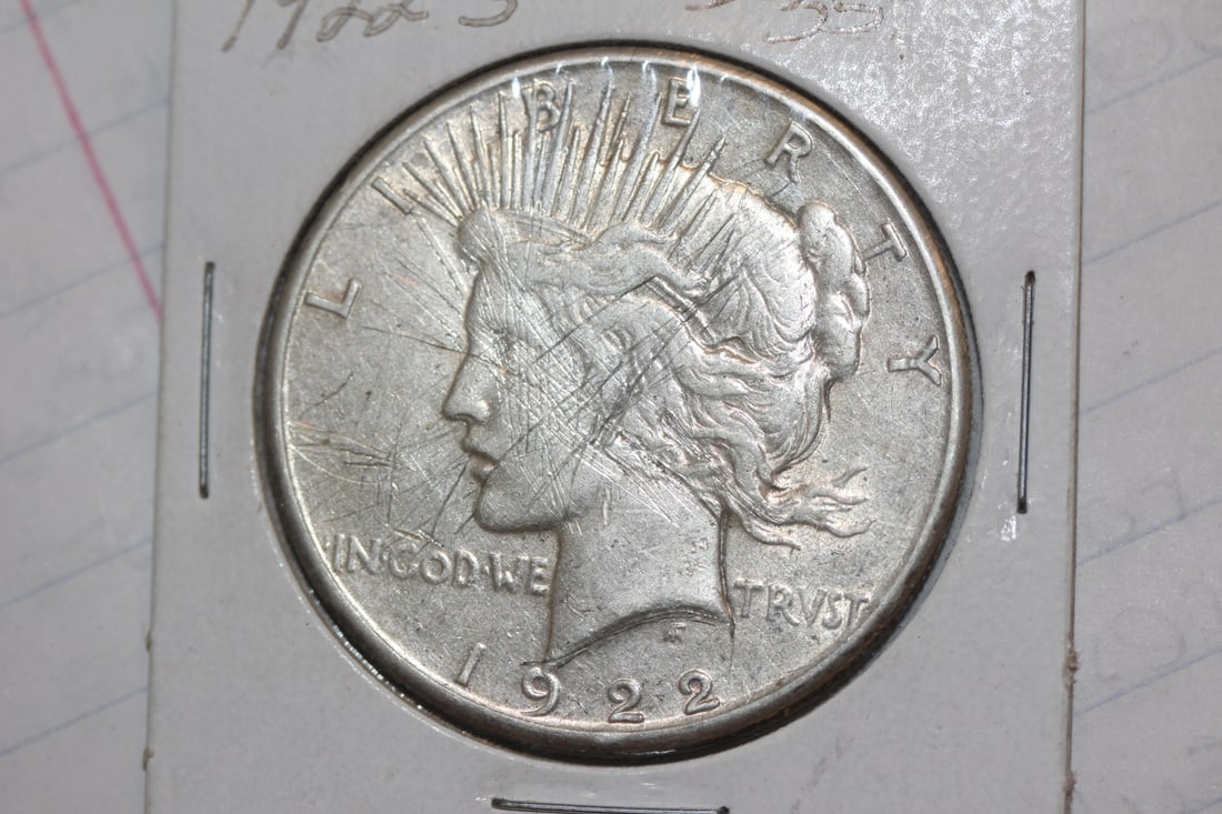 1922-S Peace Silver Dollar: as shown on photos
