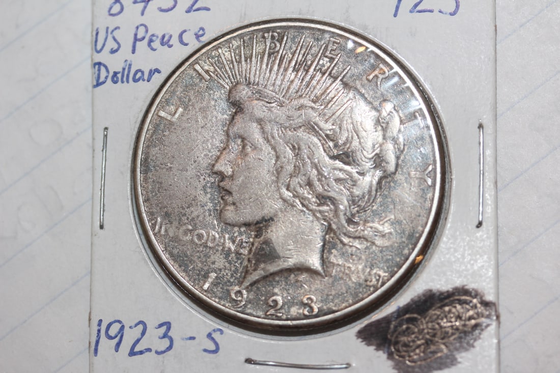 1923-S Peace Silver Dollar: as shown on photos