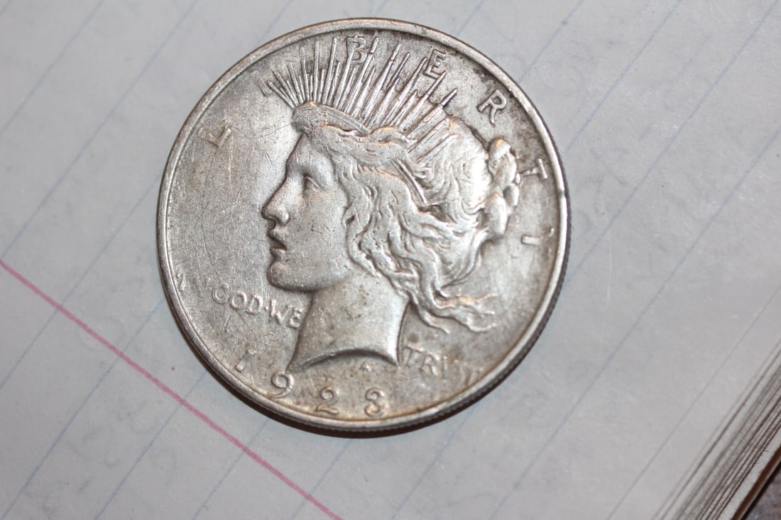 1923-D Peace Silver Dollar: as shown on photos