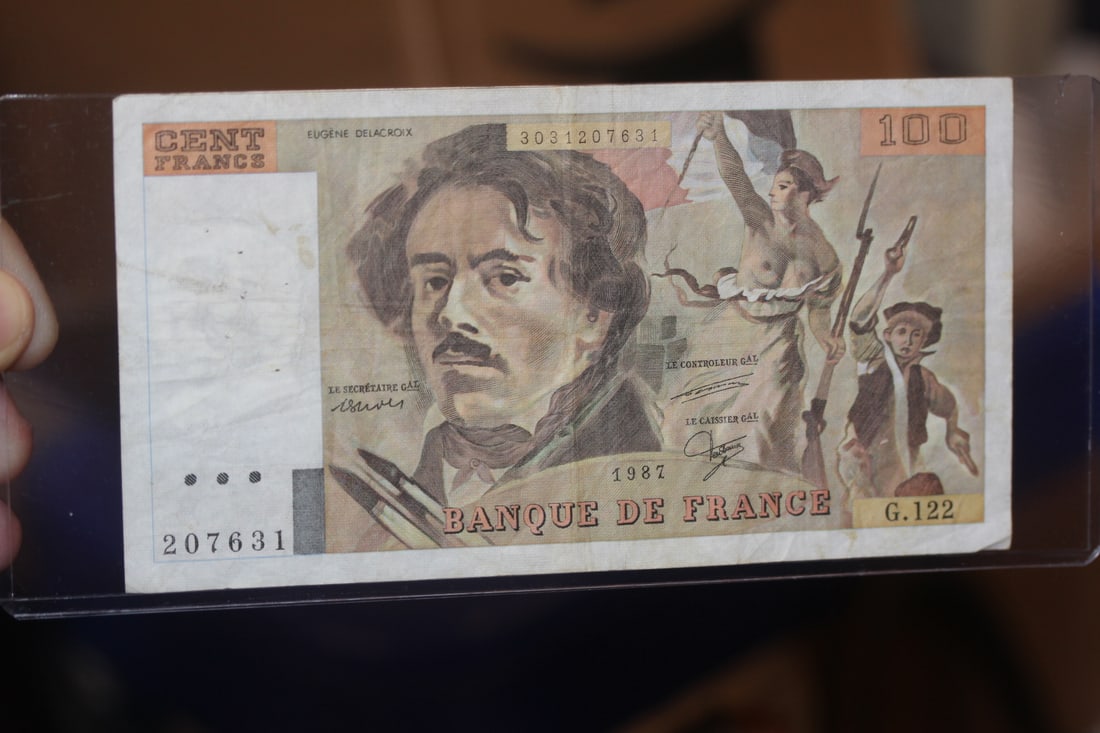 1982 100 Franc Note: as shown on photos