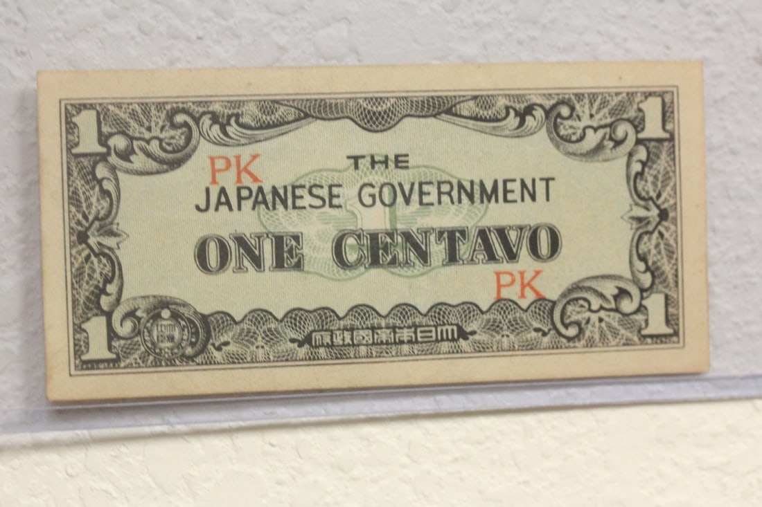 WWII Japanese Colony One Centavo Note: as shown