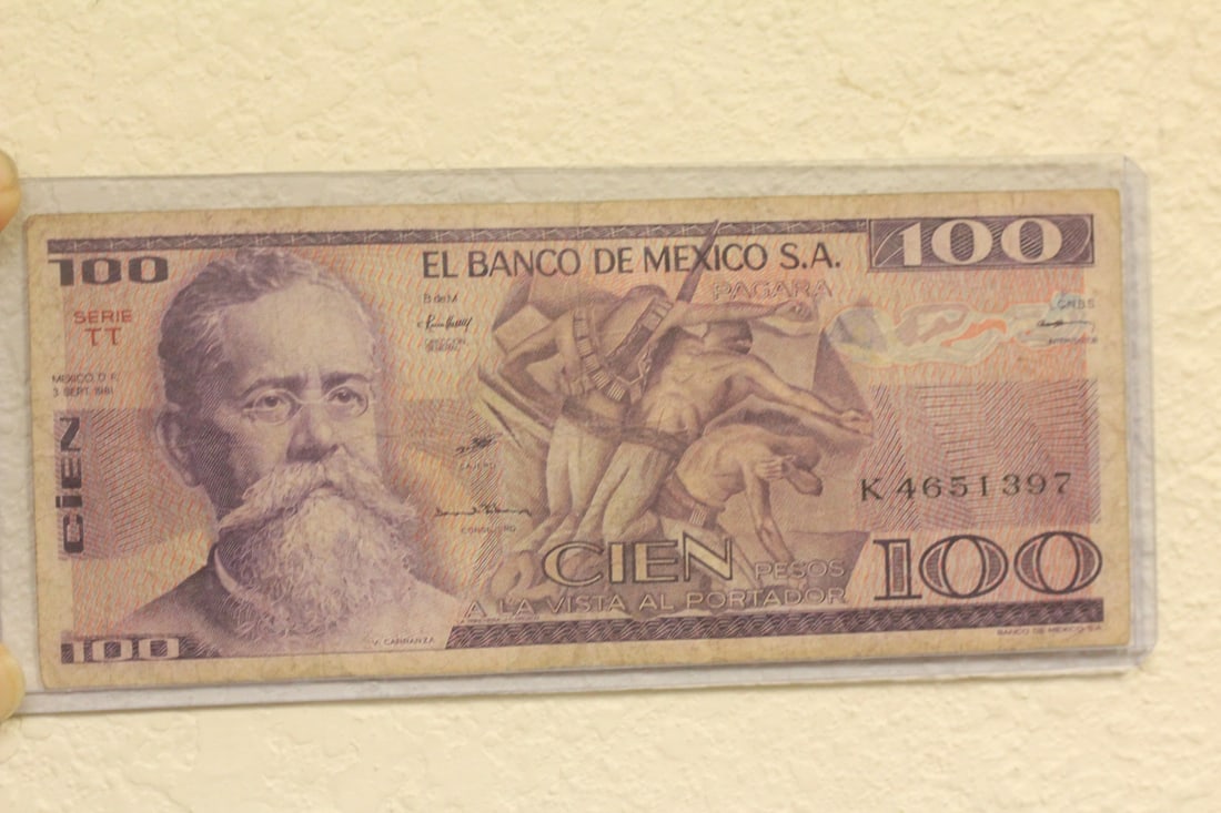 1981 Mexico 100 Pesos: as shown