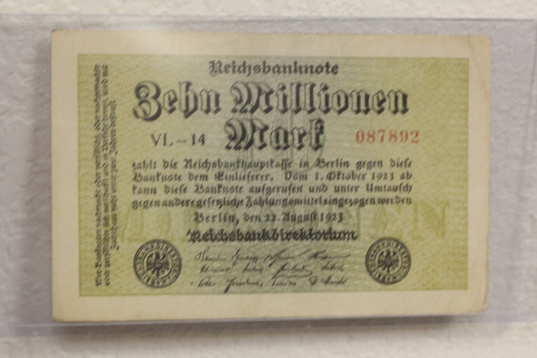 1923 German 10 Million Marks: as shown