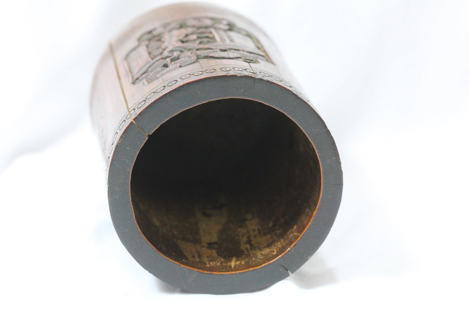 An Antique Chinese Bamboo Brush Pot - 5