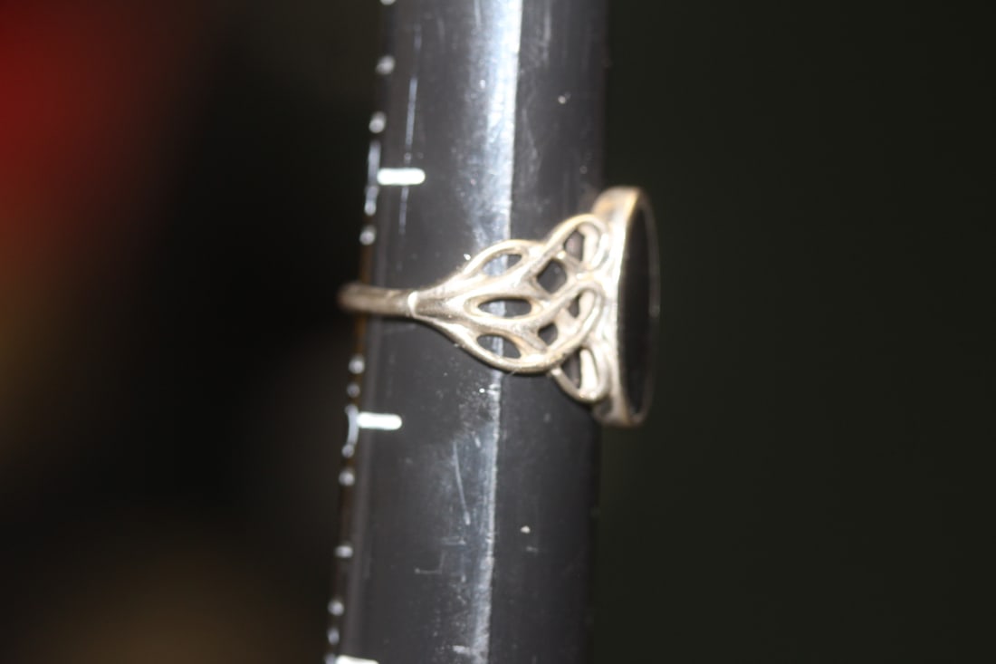Sterling and Onyx Ring - 2