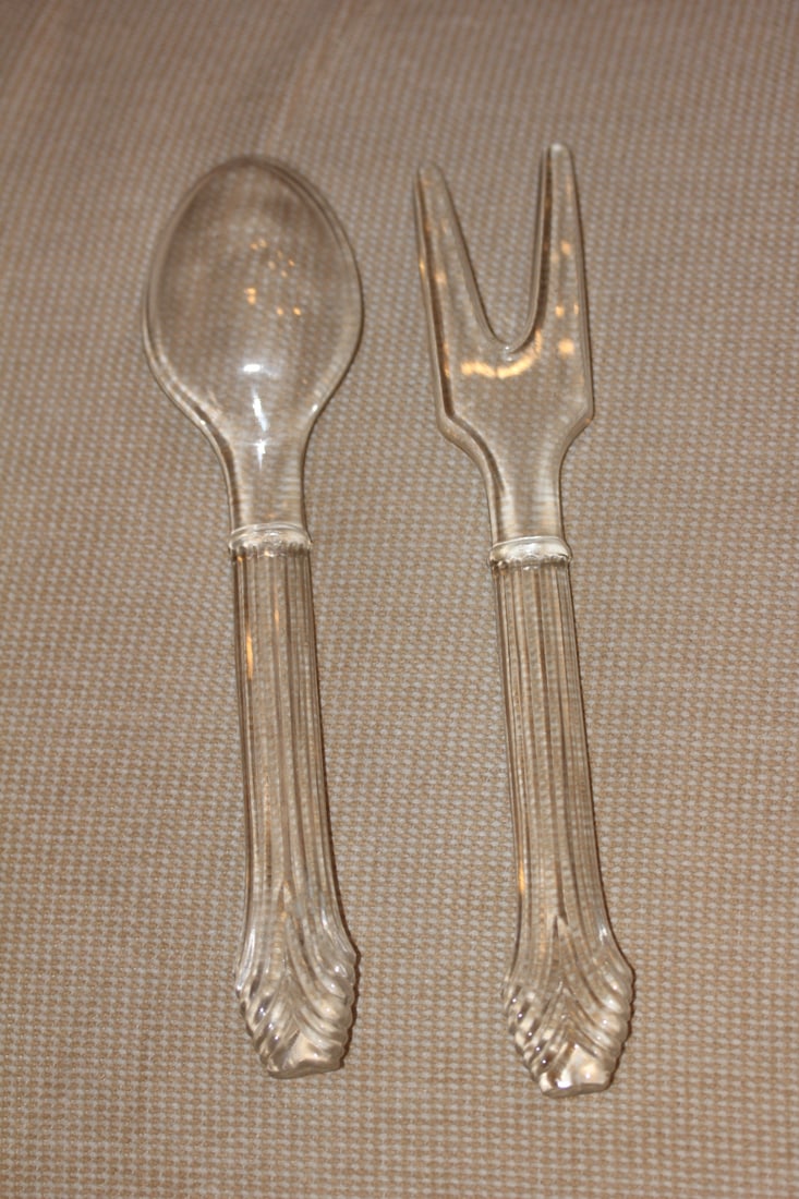 Pair of Glass Utensils - 2