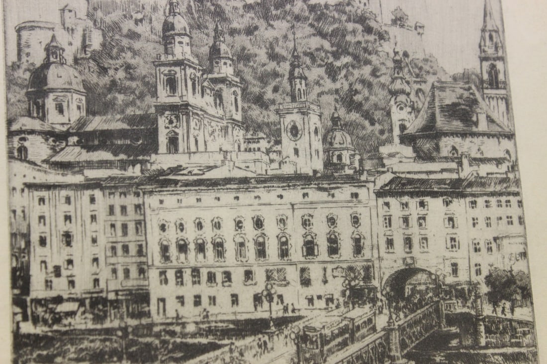 An Antique Etching by German Listed Artist - 4
