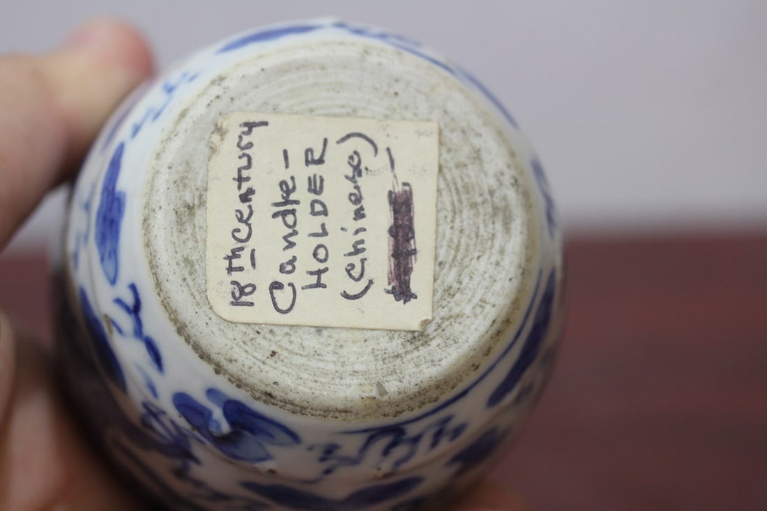 A Rare Chinese Blue and White Dragon Candle Holder - 7