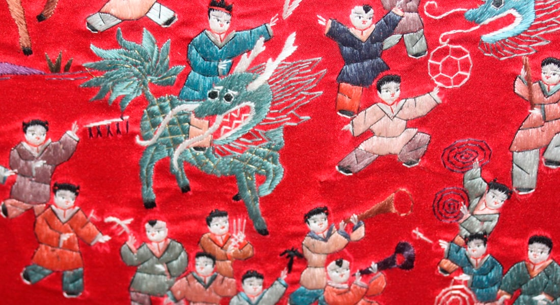 Antique Chinese Early 20th Century Embroidery - 5