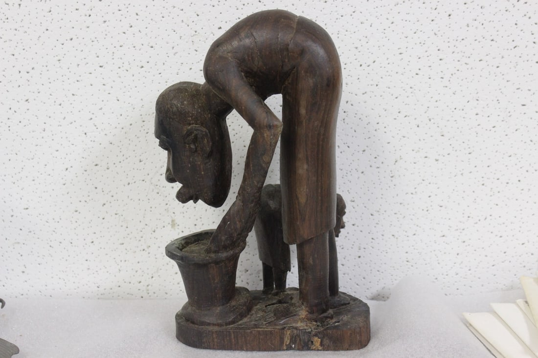 A Vintage Exotic Wood African Statue - 2