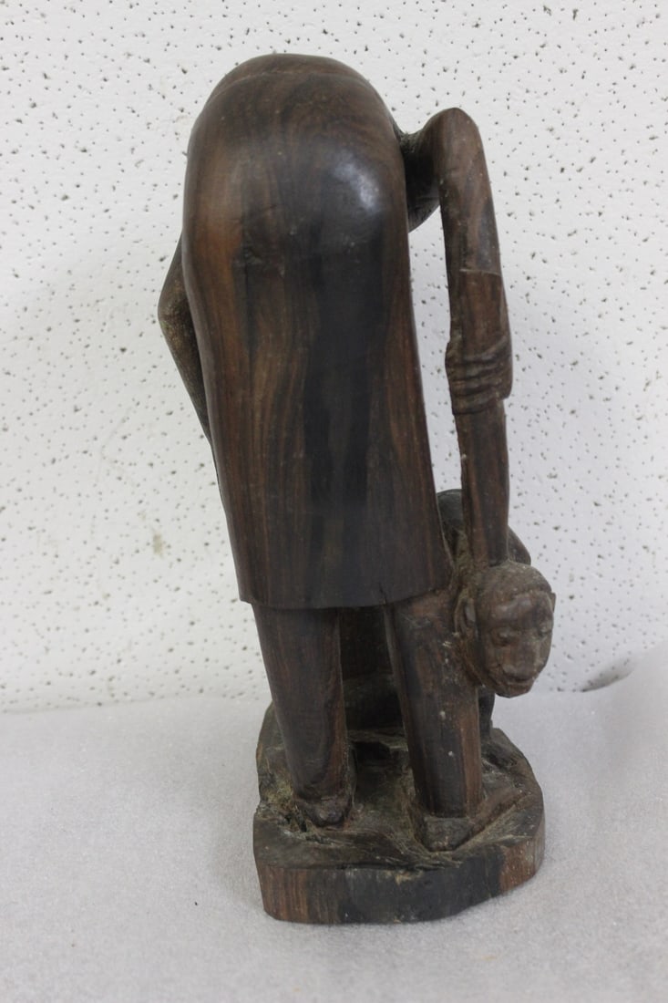 A Vintage Exotic Wood African Statue - 3