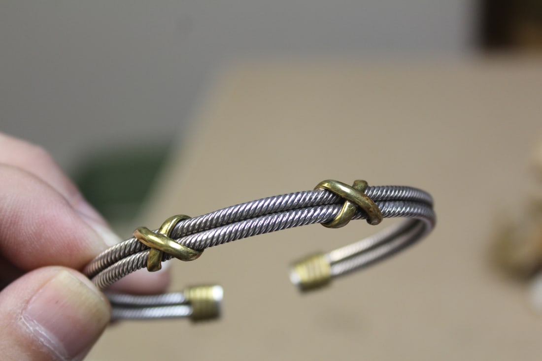 Sterling and Brass Bracelet - 5