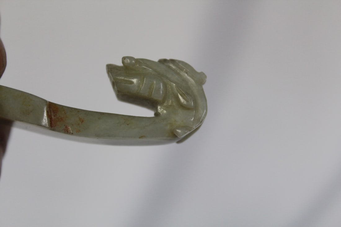 Antique Chinese Jade Belt Hook - 4