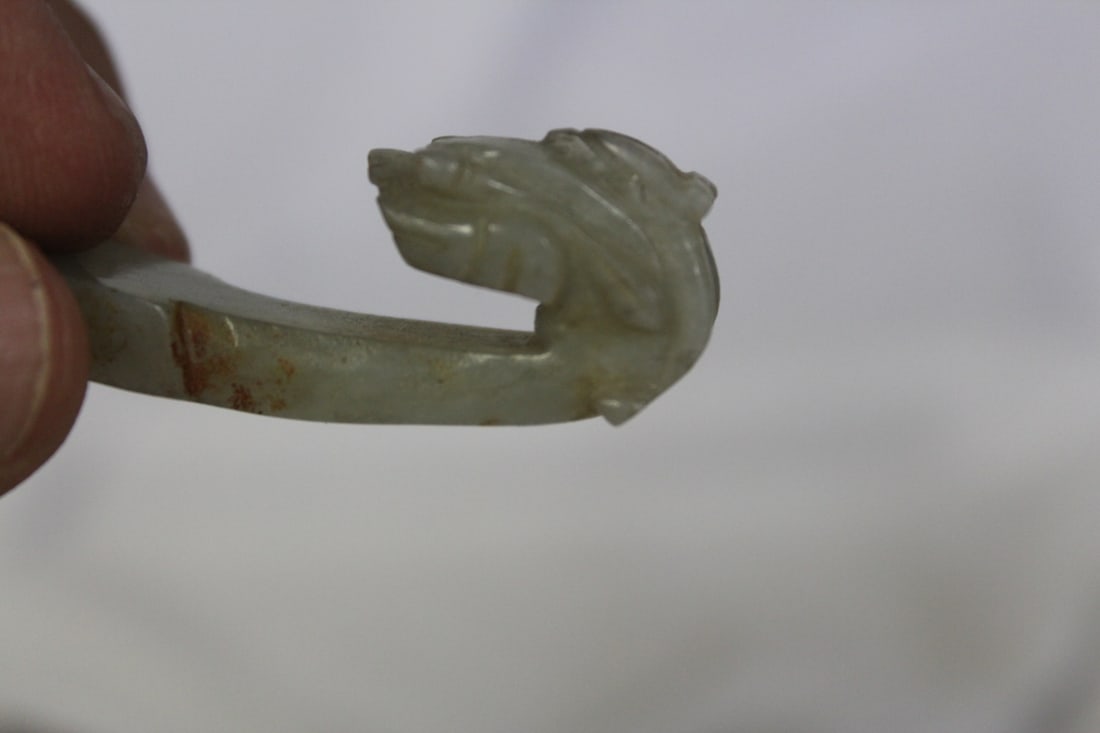 Antique Chinese Jade Belt Hook - 7