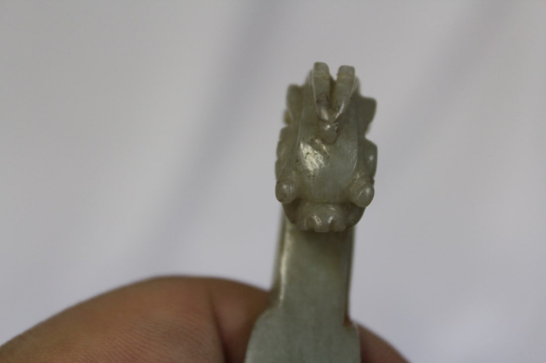 Antique Chinese Jade Belt Hook - 8