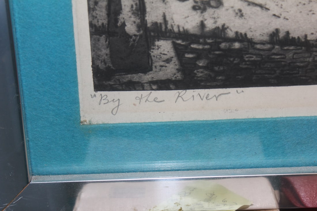 Jack Bilander 1957 Etching "By The River" - 4